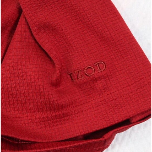 Izod Mens Advantage Performance Golf Polo Shirt Red Size L - Picture 4 of 8